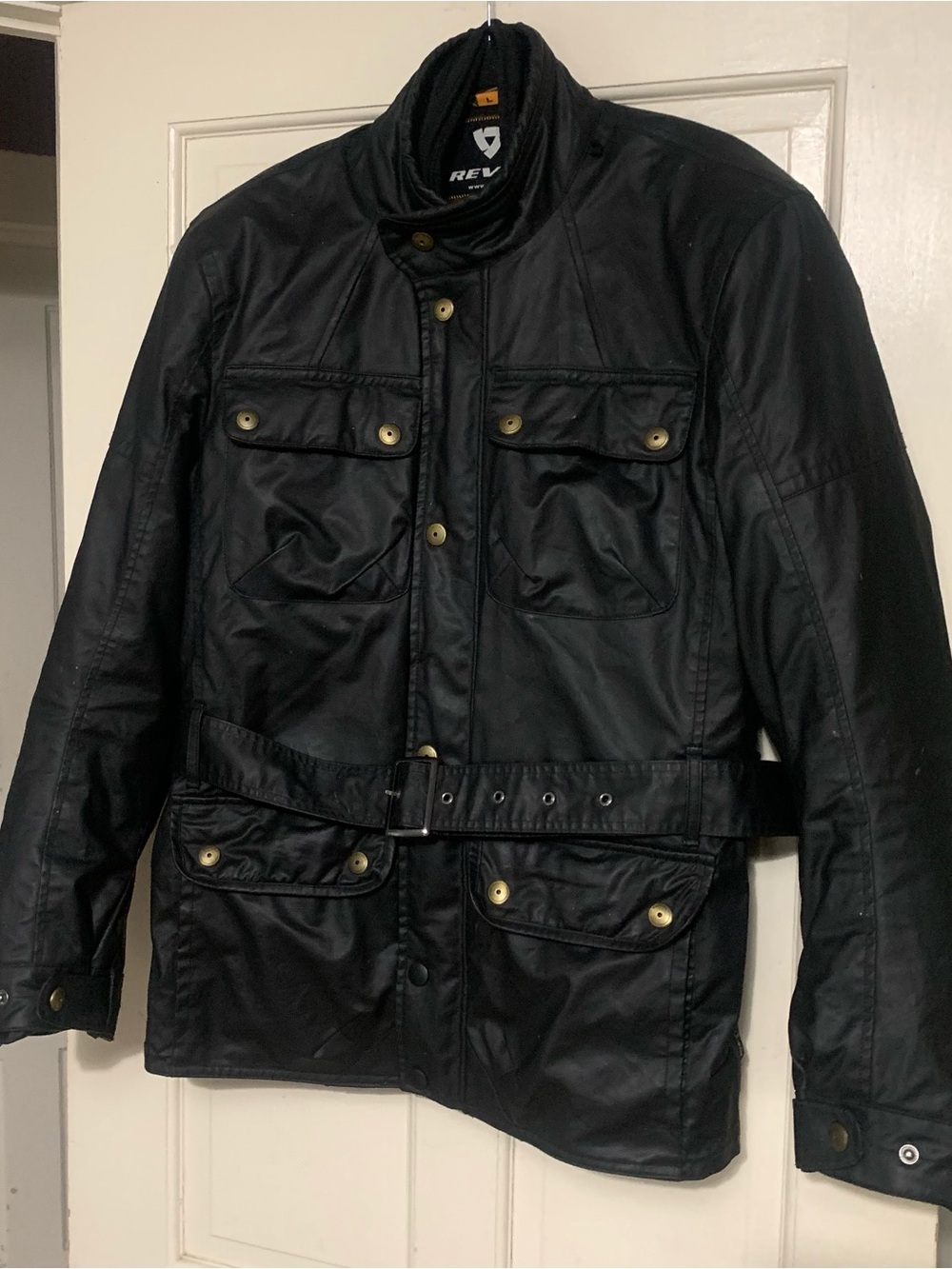 Revit Performance Waxed Cotton Motorcycle Jacket CE Approved Knox Pads Mens L - Picture 2 of 16